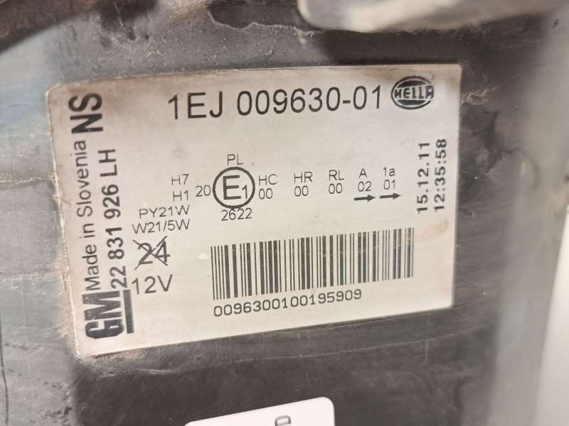 Recambio de faro izquierdo para opel insignia a (g09) 2.0 cdti (68) referencia OEM IAM 22831926  1EJ009630 - Negro 5