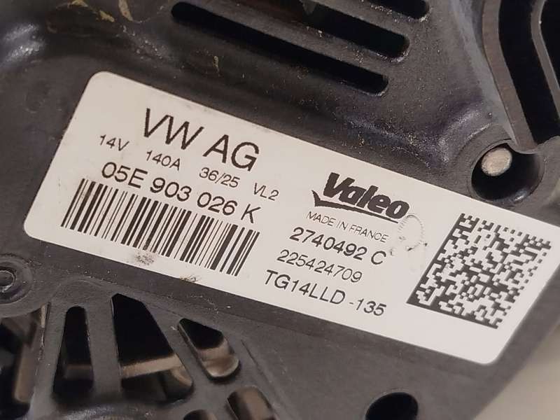Recambio de alternador para seat ibiza v (kj1, kjg) 1.0 tsi referencia OEM IAM 05E903026K 2740492C TG14LLD 4