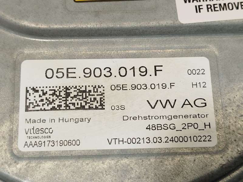 Recambio de alternador para cupra leon (kl1, ku1, kug) 1.5 tsi referencia OEM IAM 05E903019F 05E903019H AAA9173190600 5