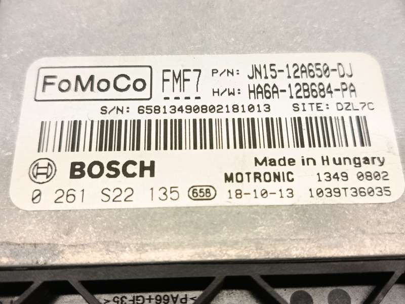 Recambio de centralita motor uce para ford ecosport 1.0 ecoboost referencia OEM IAM JN1512A650DJ HA6A12B684PA 0261S22135 - Crema 5