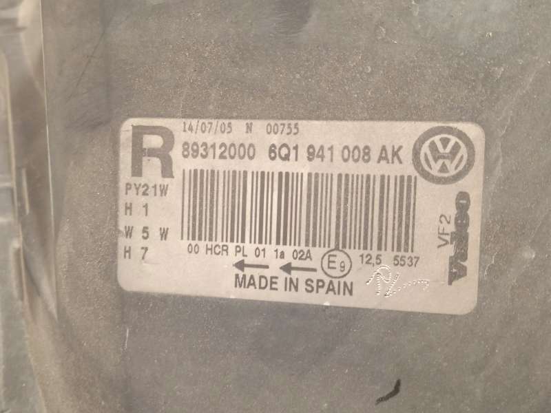 Recambio de faro derecho para volkswagen polo iv (9n_, 9a_) 1.4 tdi referencia OEM IAM 6Q1941008AK  89312000 - Negro 4