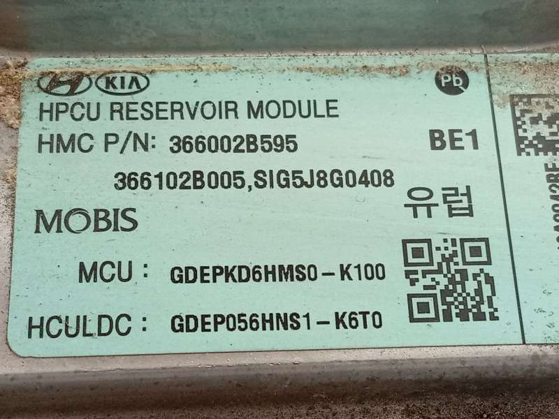 Recambio de convertidor potencia para kia niro (de) 1.6 gdi hybrid referencia OEM IAM 366002B595 - Negro 5
