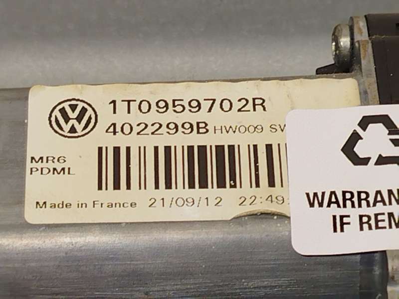 Recambio de elevalunas delantero derecho para volkswagen touran (1t3) 1.6 tdi referencia OEM IAM 1T1837462B 1T0959702R - Marron 3