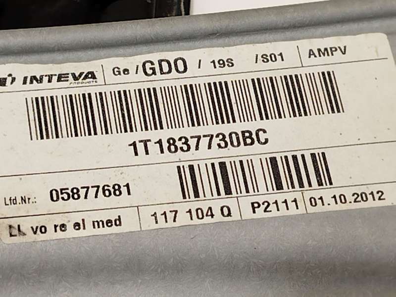 Recambio de elevalunas delantero derecho para volkswagen touran (1t3) 1.6 tdi referencia OEM IAM 1T1837462B 1T0959702R - Marron 5
