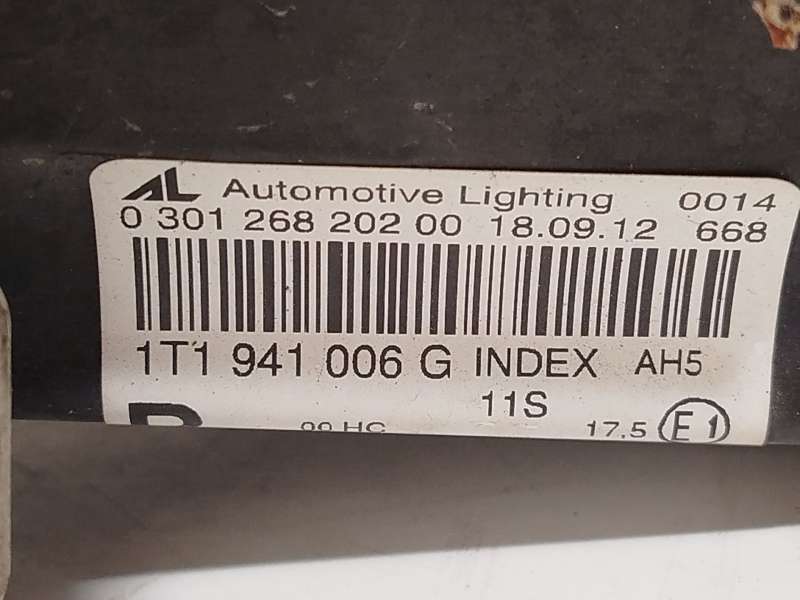 Recambio de faro derecho para volkswagen touran (1t3) 1.6 tdi referencia OEM IAM 1T1941006G  0301268202 - Marron 5