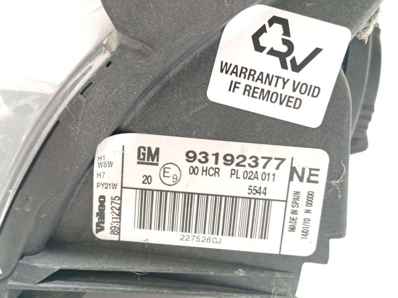 Recambio de faro izquierdo para opel vectra c gts (z02) 1.9 cdti (f68) referencia OEM IAM 93192377 - Plata 8