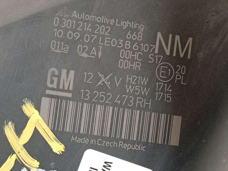 Recambio de faro derecho para opel zafira / zafira family b (a05) 1.9 cdti (m75) referencia OEM IAM 13252473 93190409 0301214202 - Gris 6