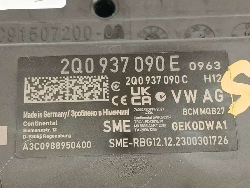 Recambio de centralita confort para skoda kamiq (nw4) 1.0 tsi referencia OEM IAM 2Q0937090E 2Q0937090C A3C0988950400 - Gris 5