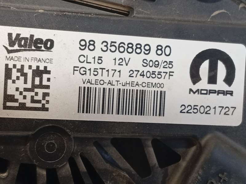 Recambio de alternador para peugeot 2008 ii (ud_, us_, uy_, uj_, ur_, uc_) 1.2 puretech 100 referencia OEM IAM 9835688980 274055 - Blanco 4